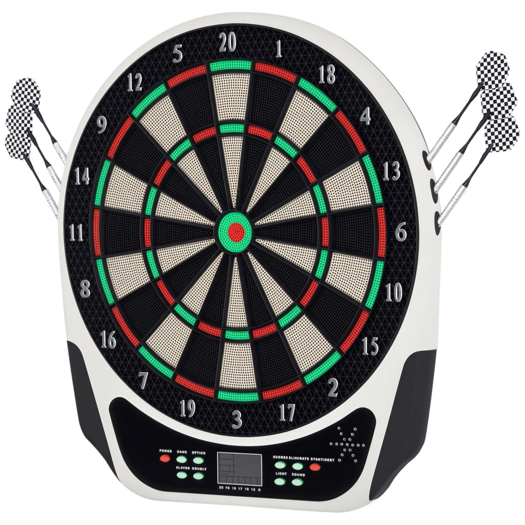 Dartboard Elettronico ¨C Minimal ¨C con 6 freccette e 24 punte, 18 giochi, display LED