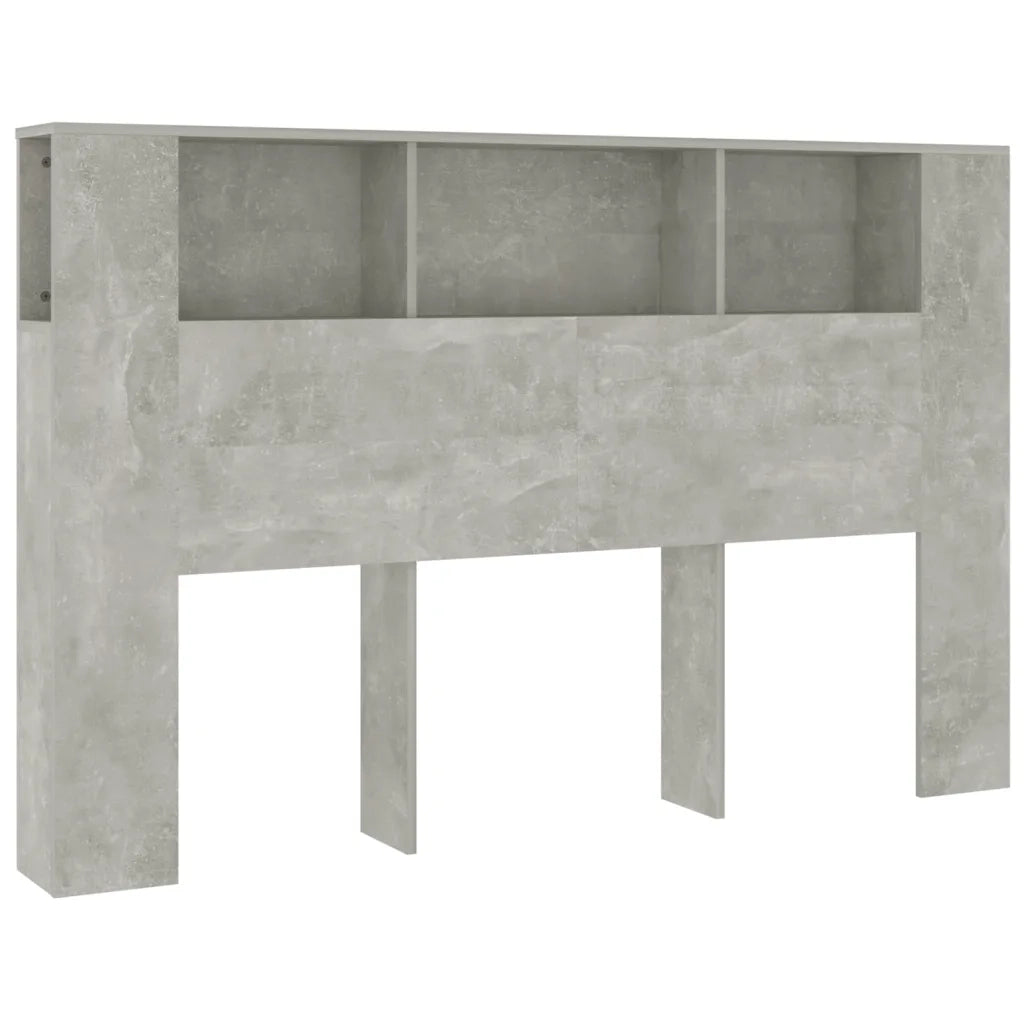 Testiera | Testata con Scomparti Grigio Cemento 160x18,5x104,5 cm