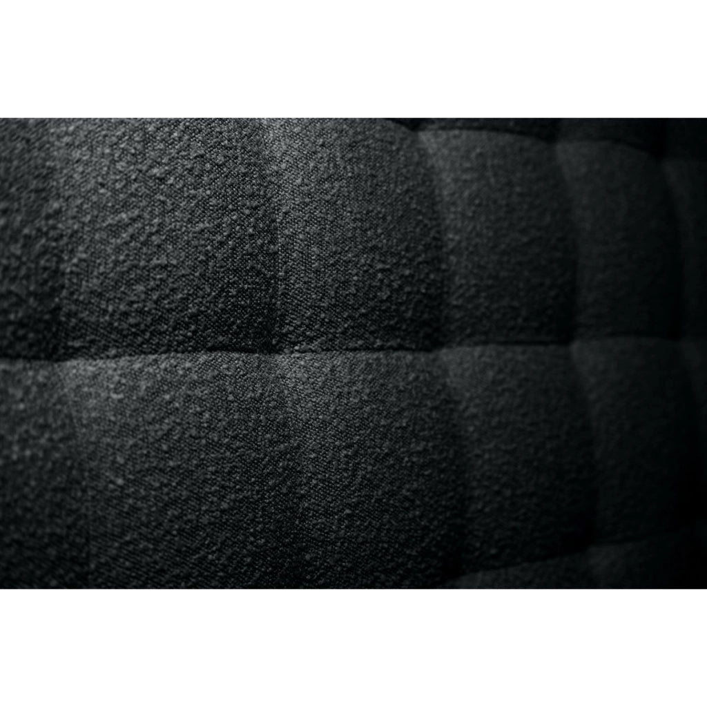 Letto 90x190 cm con testata imbottita - tessuto bouclé