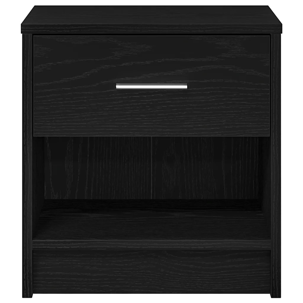 Comodino con Cassetto Nero 39x28x41 cm 858751