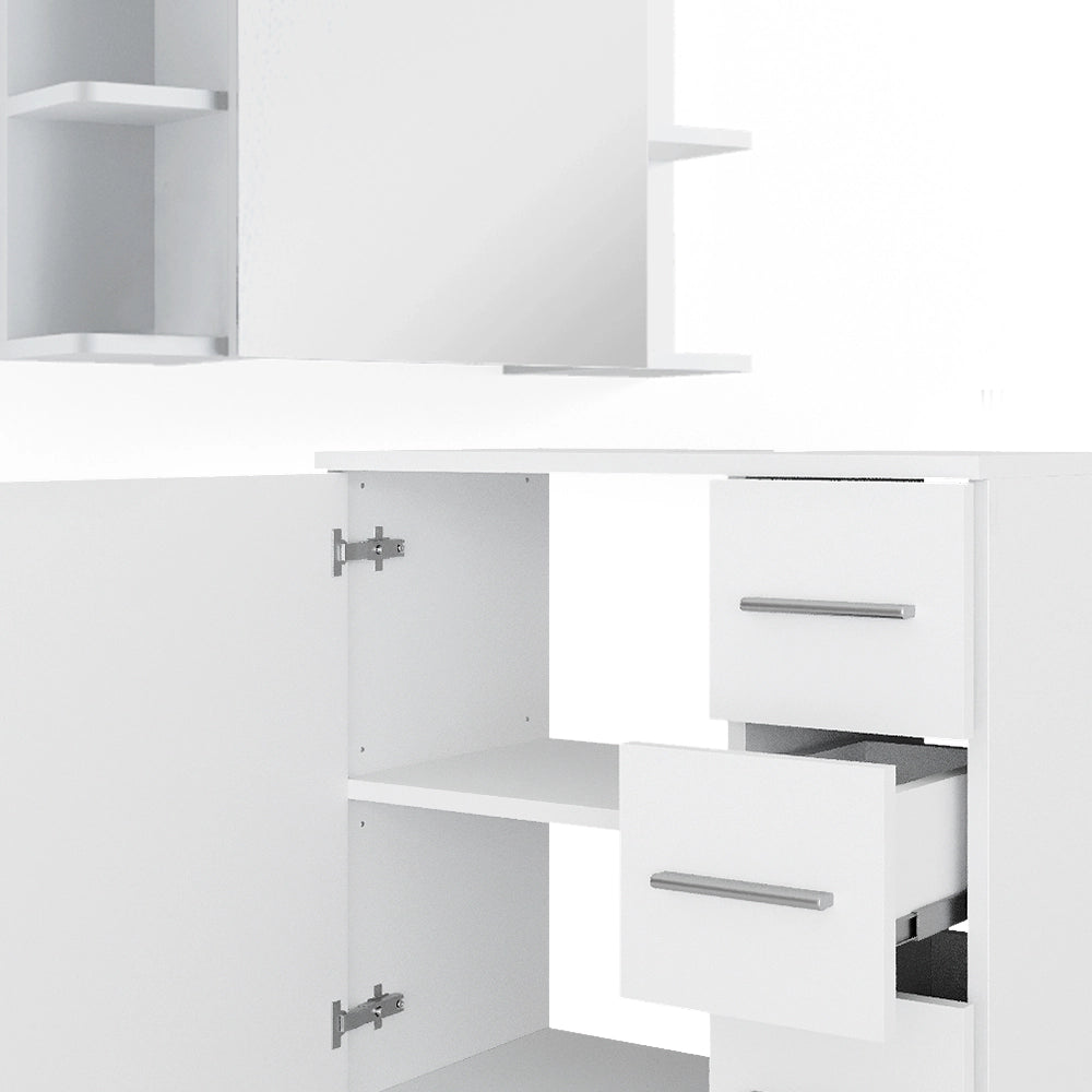 Vicco Set di mobili da bagno Bianco 4 parti
