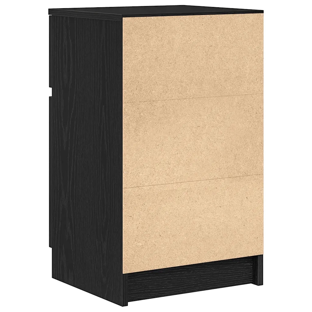 Comodino Nero 39x35x65 cm in Legno Multistrato 861321