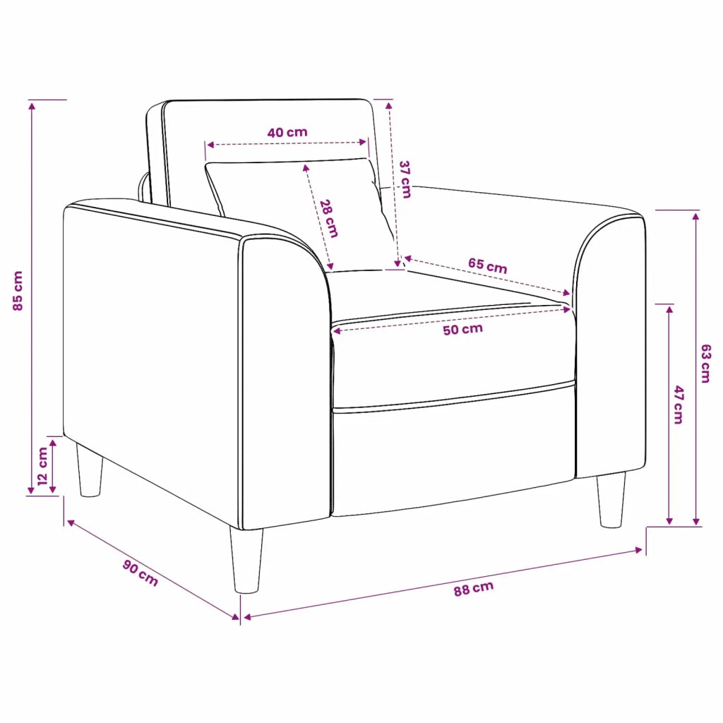 Poltrona Marrone Scuro Tessuto 42042458