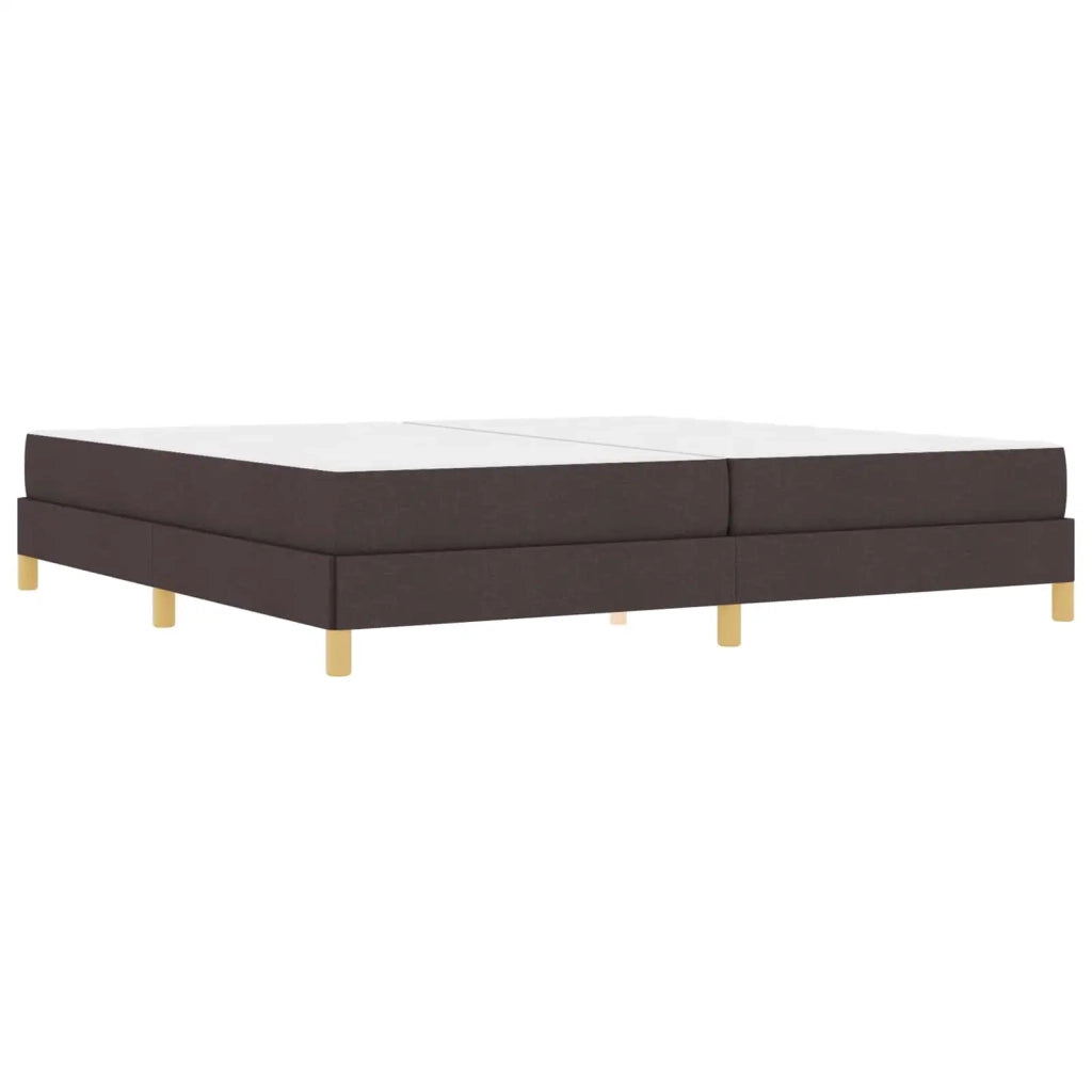 Letto a molle con materasso Marrone Scuro 200 x 200 cm Tessuto