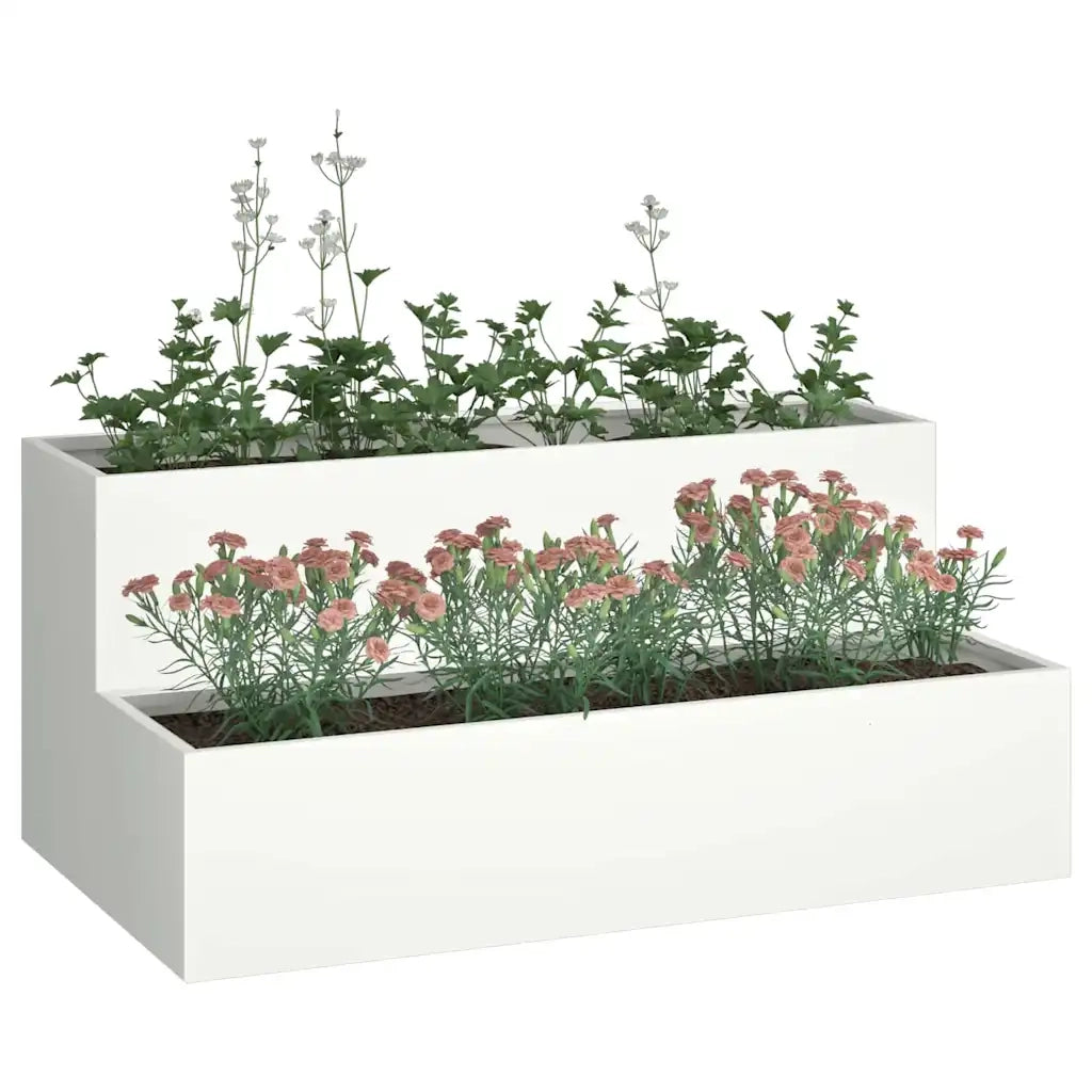 Vaso da giardino Bianco 100 x 60 x 45 cm 865870
