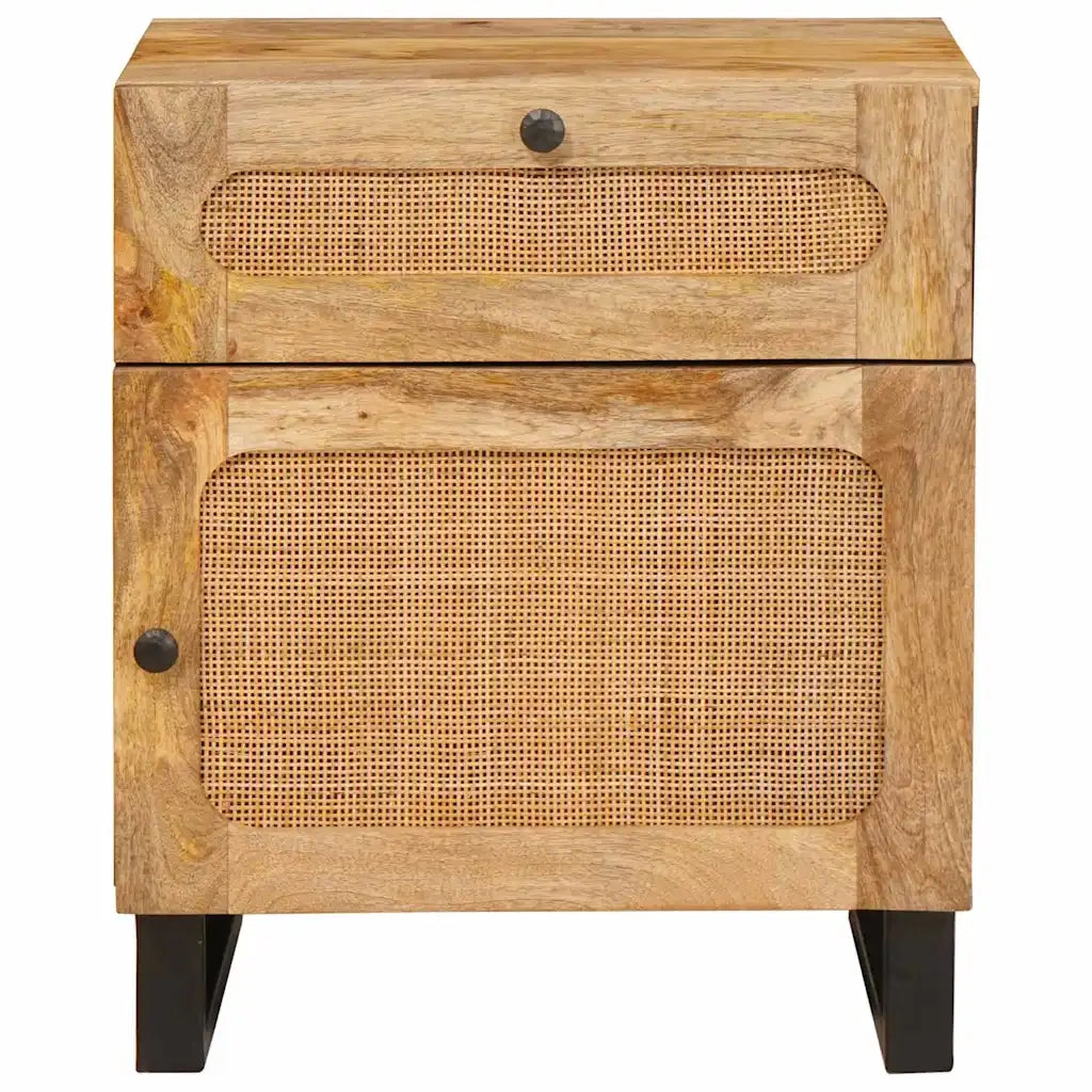 Comodino | Armadio da Notte | Mobiletto da notte con cassetto Naturale 50 x 33 x 60 cm