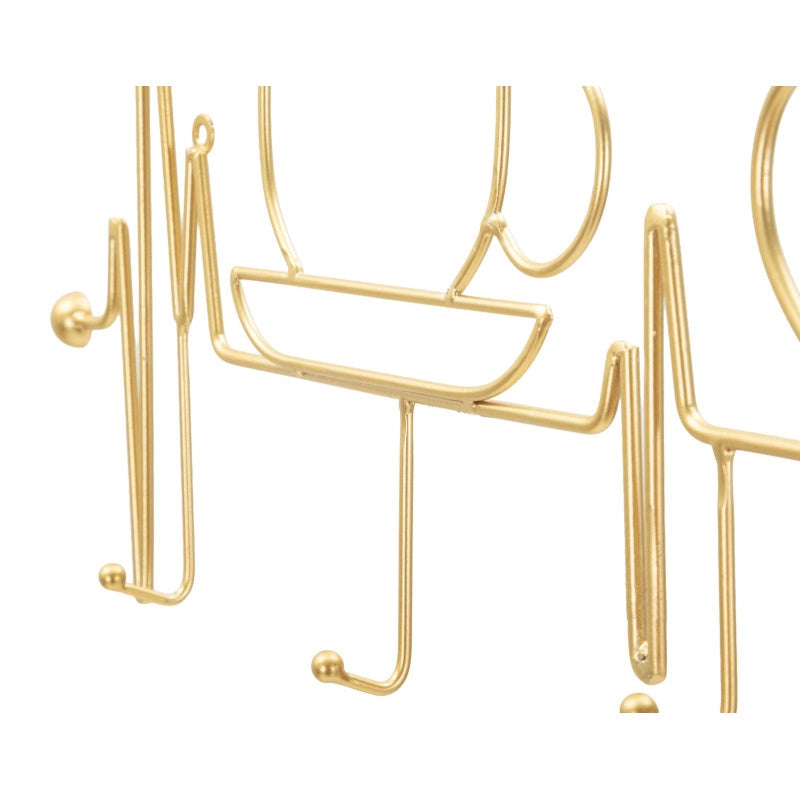 Apporta Abiti Da Muro Breakfast Oro cm 60x3,8x26,7