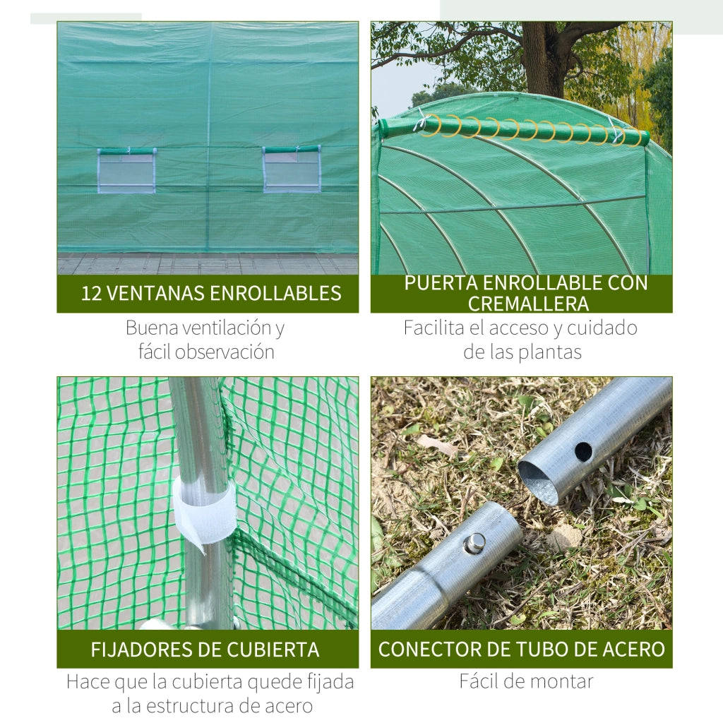 Serra da Giardino Tunnel ¨C Minimal ¨C Verde 8x3x2 m