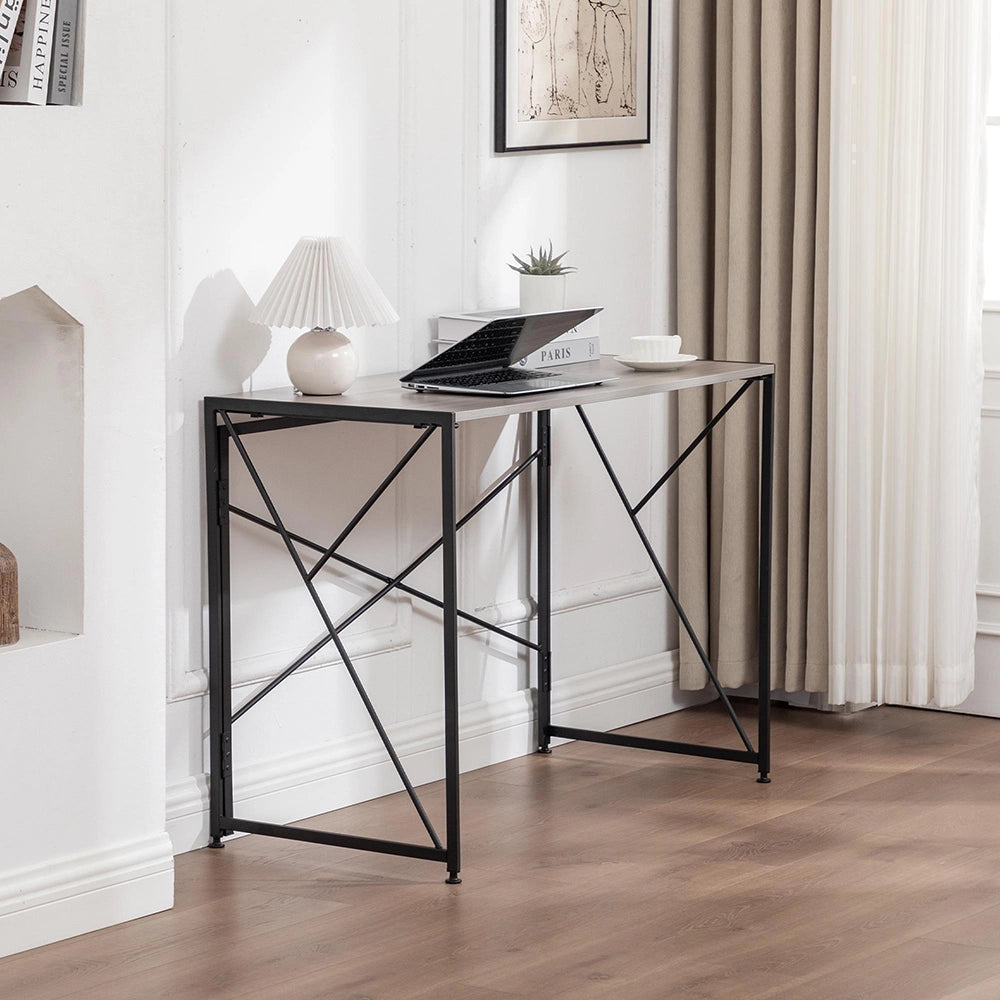 Scrivania - Xylo - piano legno naturale gambe metallo