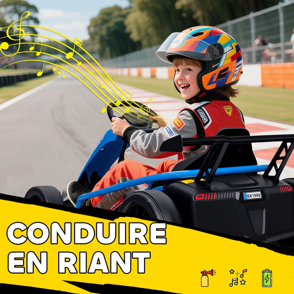 Go Kart elettrico per bambini ¨C Xylo ¨C blu 119x77x54 cm