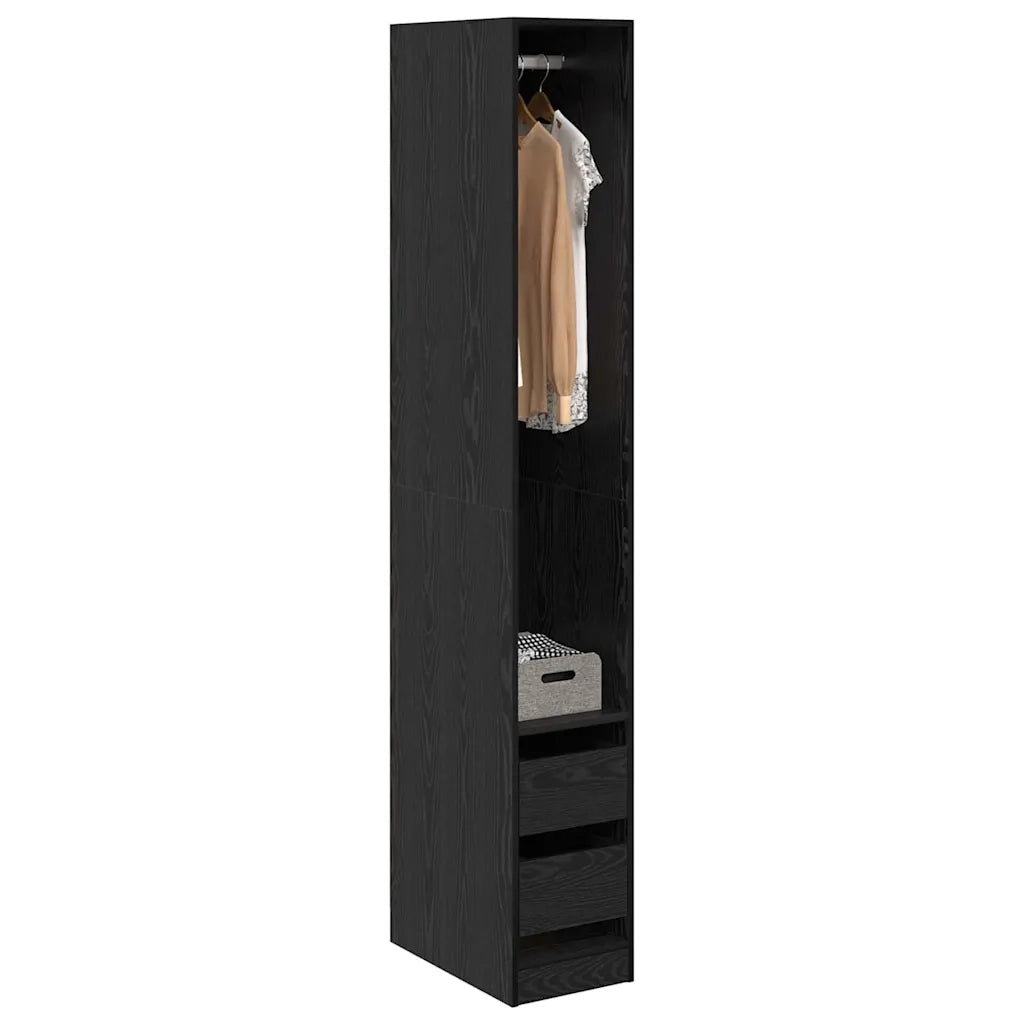 Guardaroba Rovere Nero 50 x 30 x 200 cm Legno multistrato