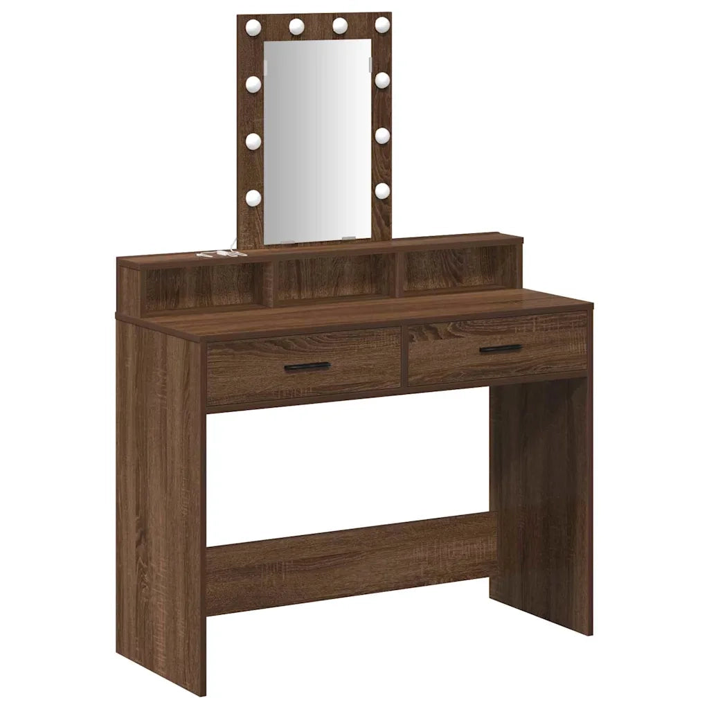 Toeletta | Tavolo da Trucco Marrone 100 x 41 x 140 cm Legno multistrato