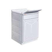 Lavatoio 45x60 cm bianco 1 anta con vasca e asse lavapanni