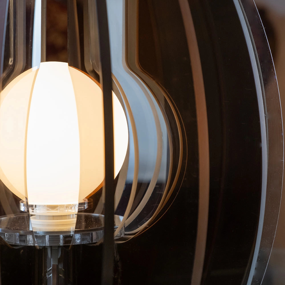 LAMPADA GRANDE IRIDE IN CRISTALLO ACRILICO 1 LUCE ATTACCO E14 MARRONE