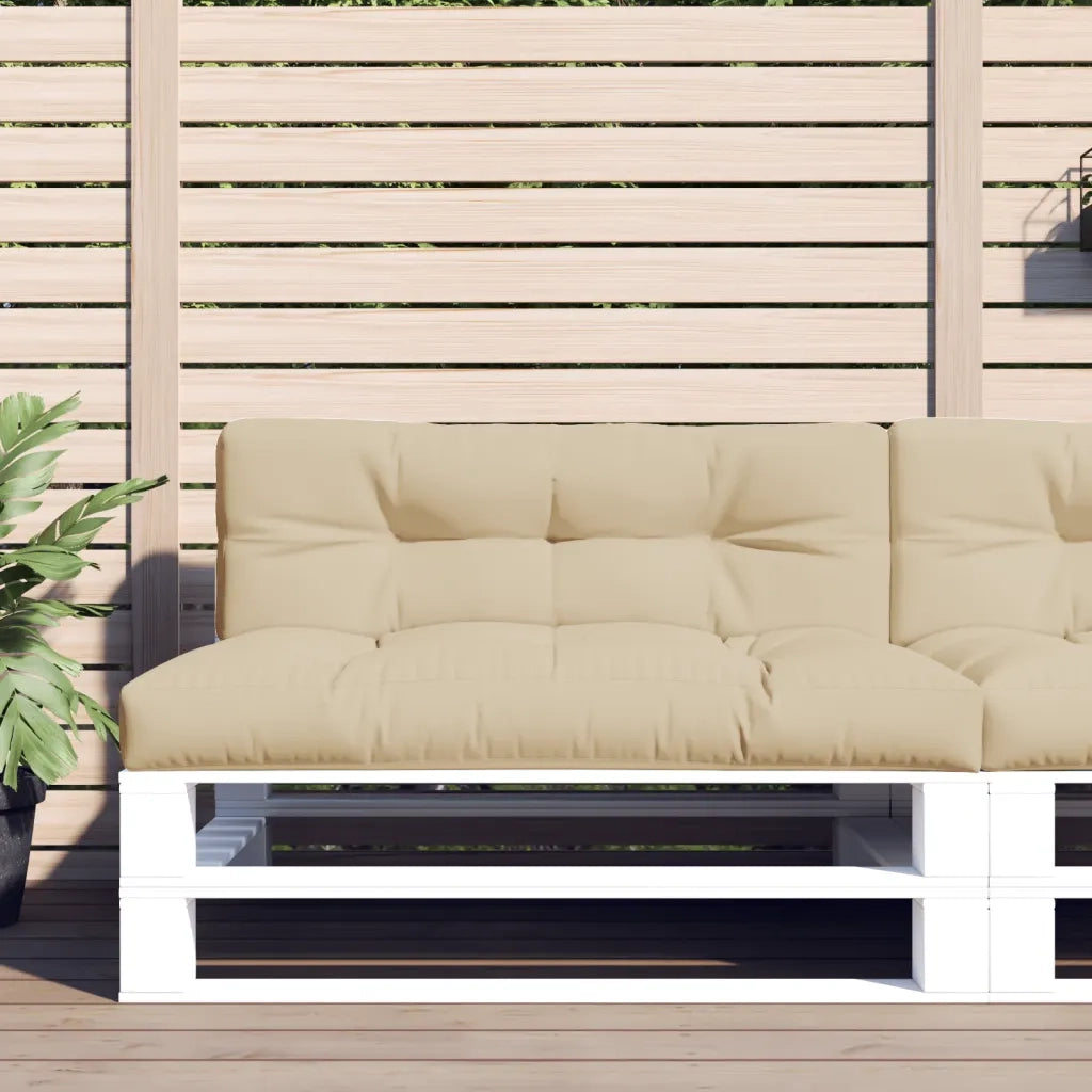Cuscini per Pallet 2 pz Beige in Tessuto 360736