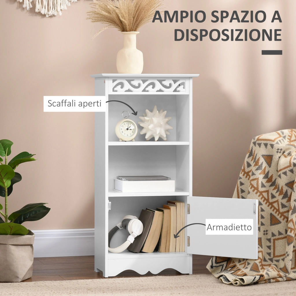 Mobile da bagno ¨C zephmum ¨C MDF bianco 40x23x80 cm
