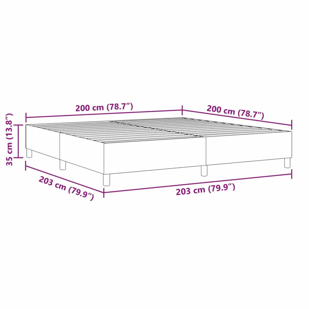 Struttura letto piattaforma Grigio scuro 200 x 200 cm 3337428