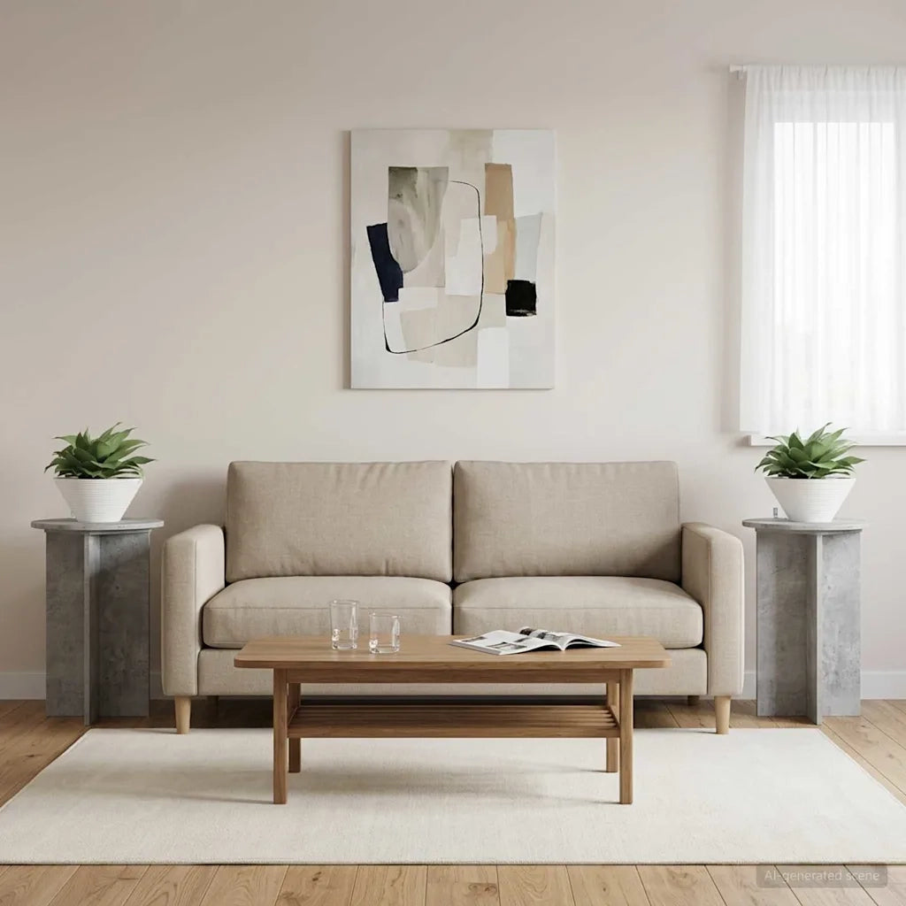 Supporto per piante 2 pcs Grigio Cemento Ø40 x 60 cm 899711
