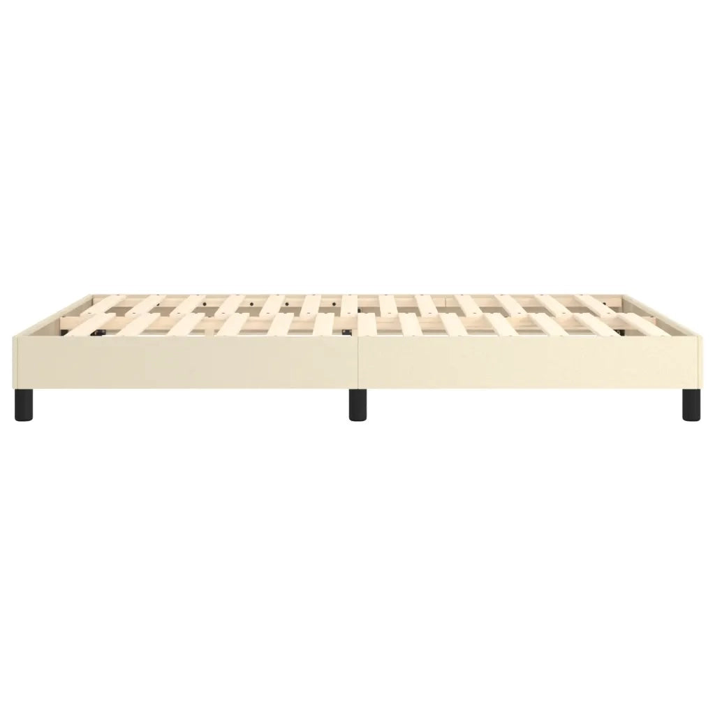 Struttura Letto a Rete a Molle Crema 140x190 cm in Similpelle 3120696