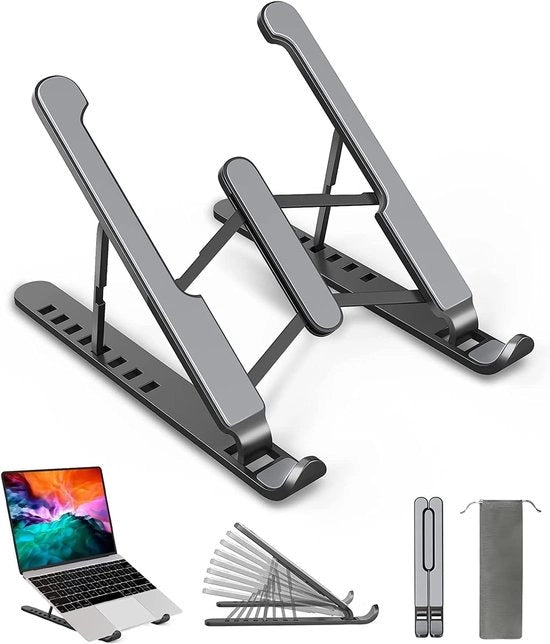 Supporto Ergonomico per Laptop Riscaldabile - 1 pezzo - Nero - ABS