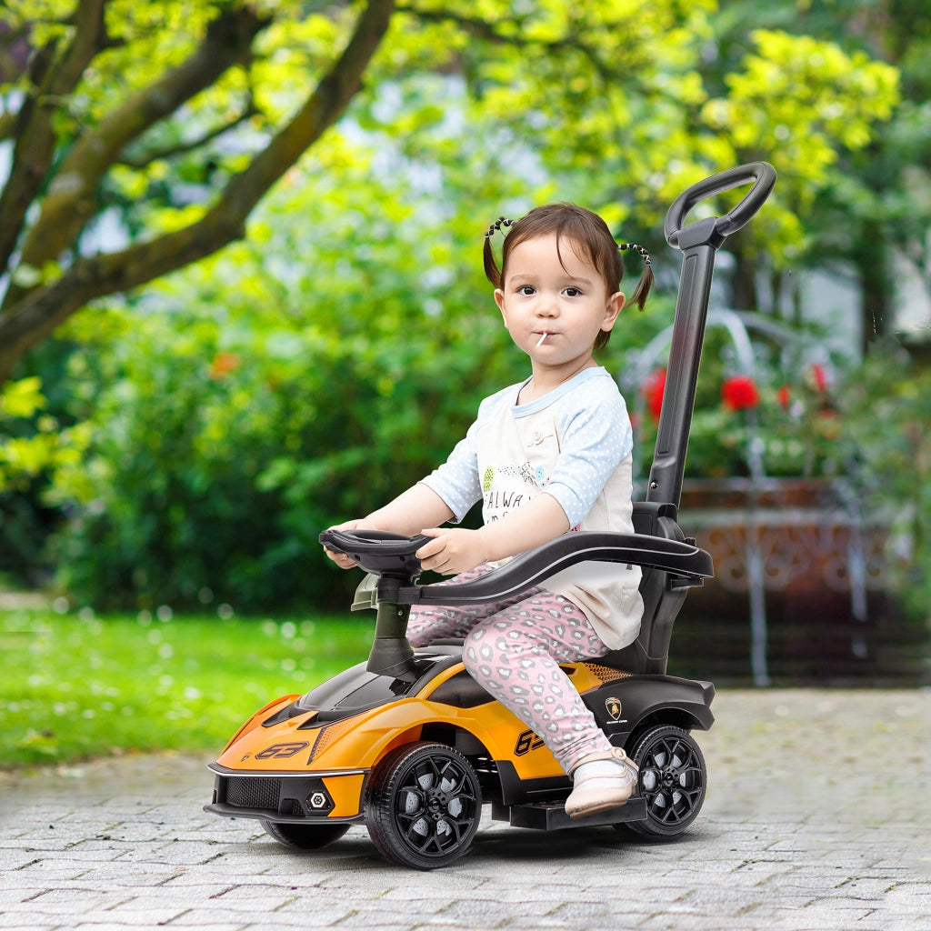 Coche Correpasillos per Bambini 12-36 Mesi ¨C Minimal ¨C Arancione e Nero