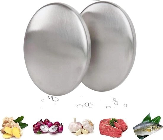 Saponi in acciaio inossidabile 2 pezzi sbucciati - neutralizzanti per l'eliminazione di odori come pesce e aglio