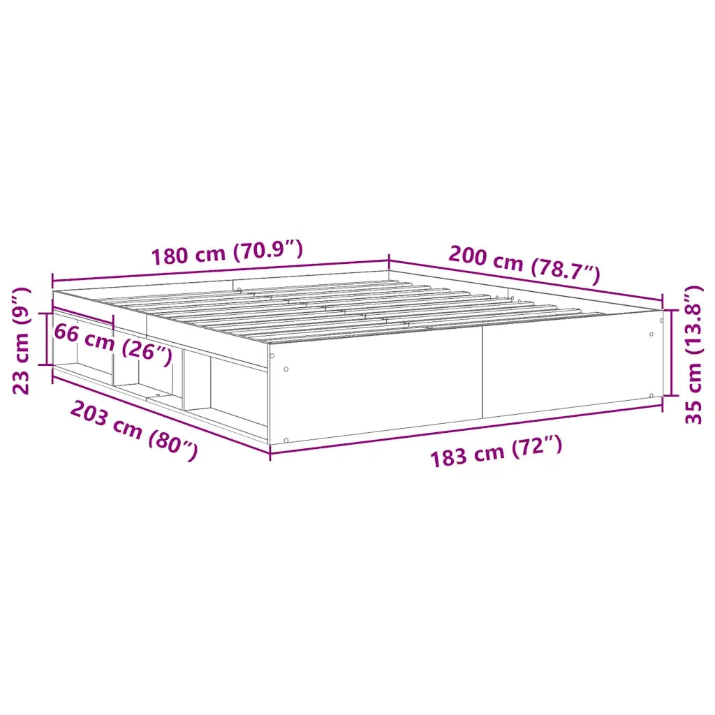 Giroletto Grigio Sonoma 180x200 cm Super King 3203885