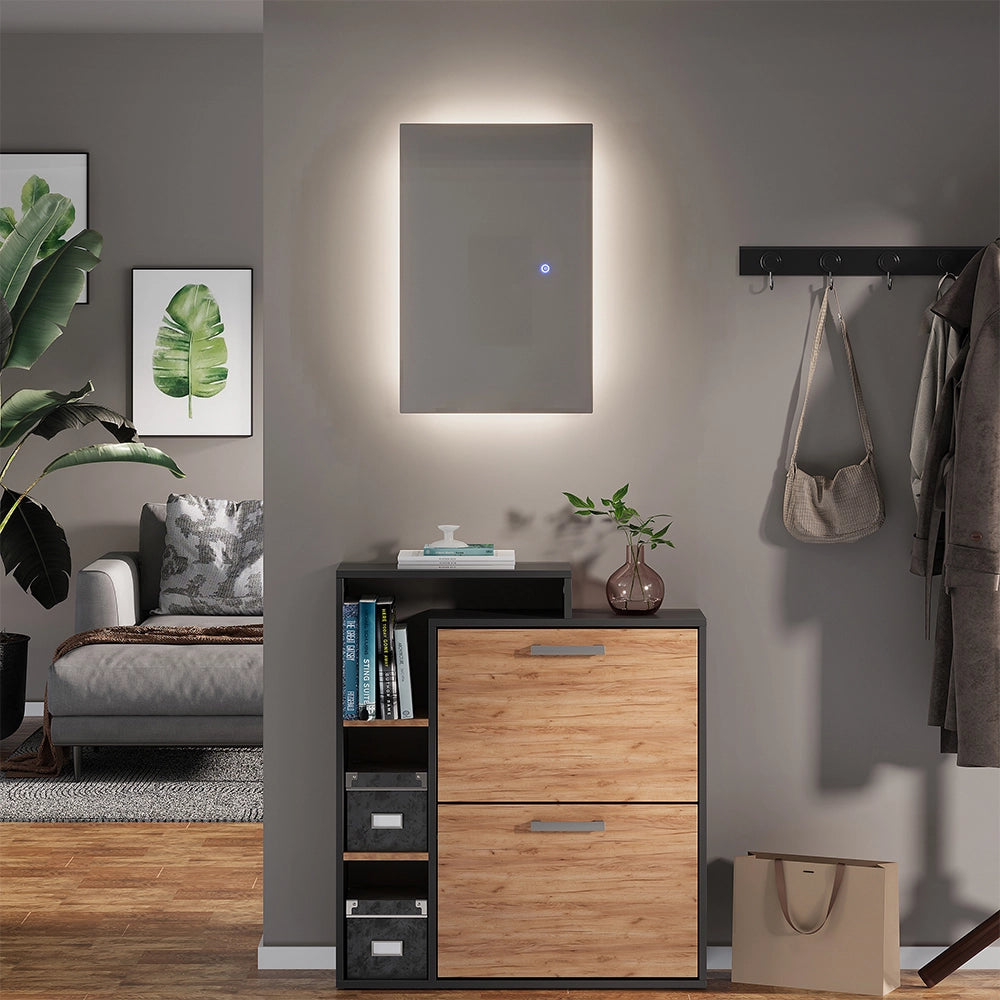 Vicco Specchio bagno Vetro 60 x 40 cm con retroilluminazione