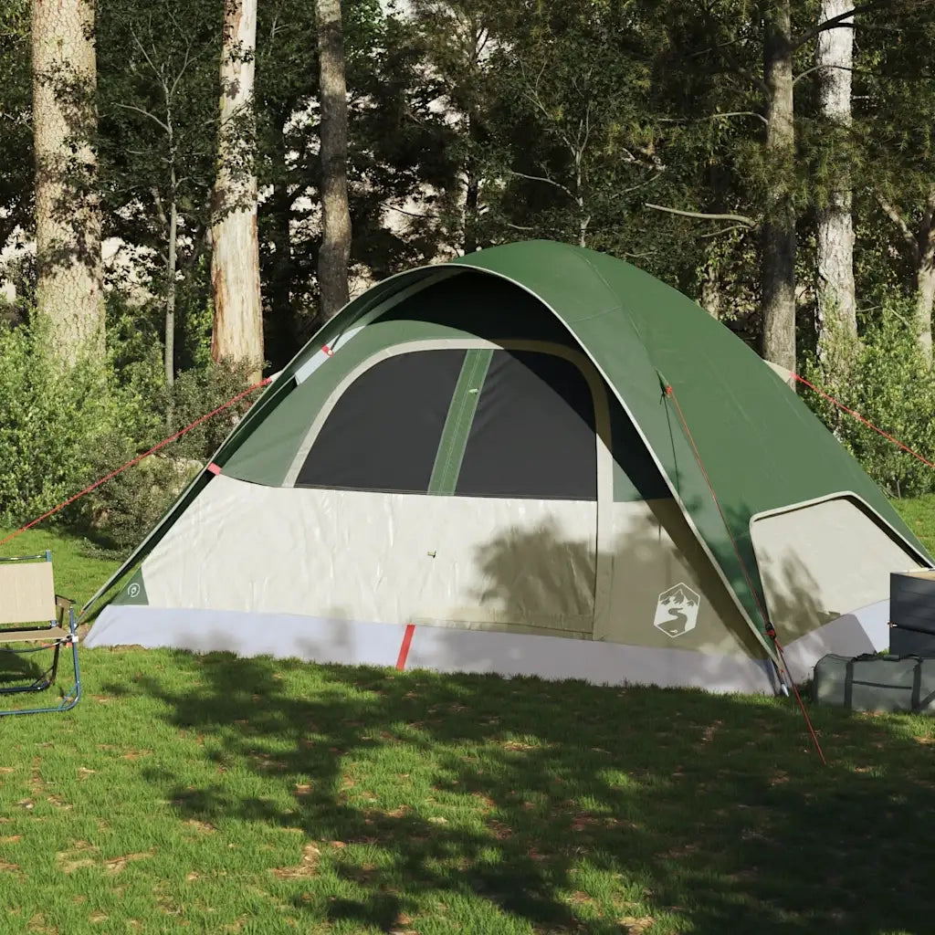Tenda da Campeggio a Cupola per 6 Persone-Tenda per Escursionismo Verde Impermeabile 438942