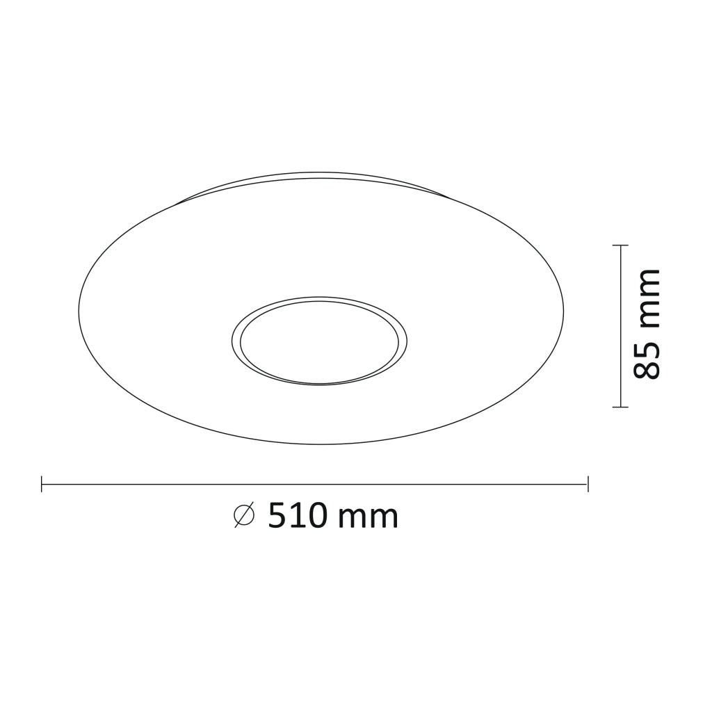 Plafoniera LED Polux Lyra 72W 51cm CCT telecomando