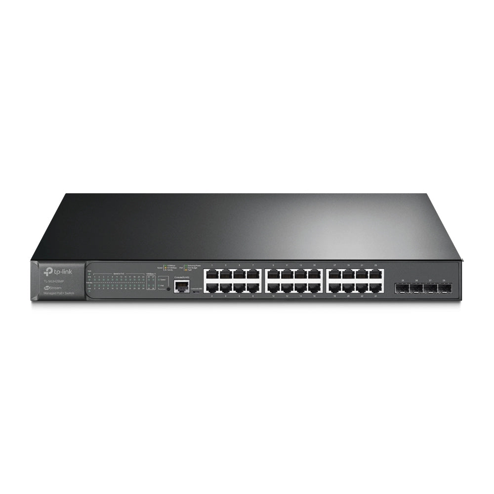 Switch 24p rj45 poe+ 4slot sfp 1p usb managed l2 - TL-SG3428MP