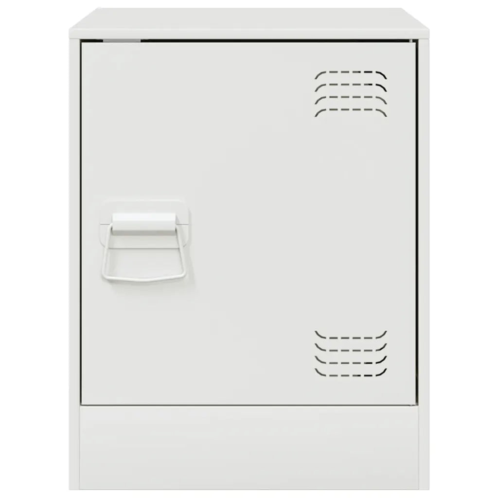 Comodini 2 pz Bianchi 34,5x39x44 cm in Acciaio 841618