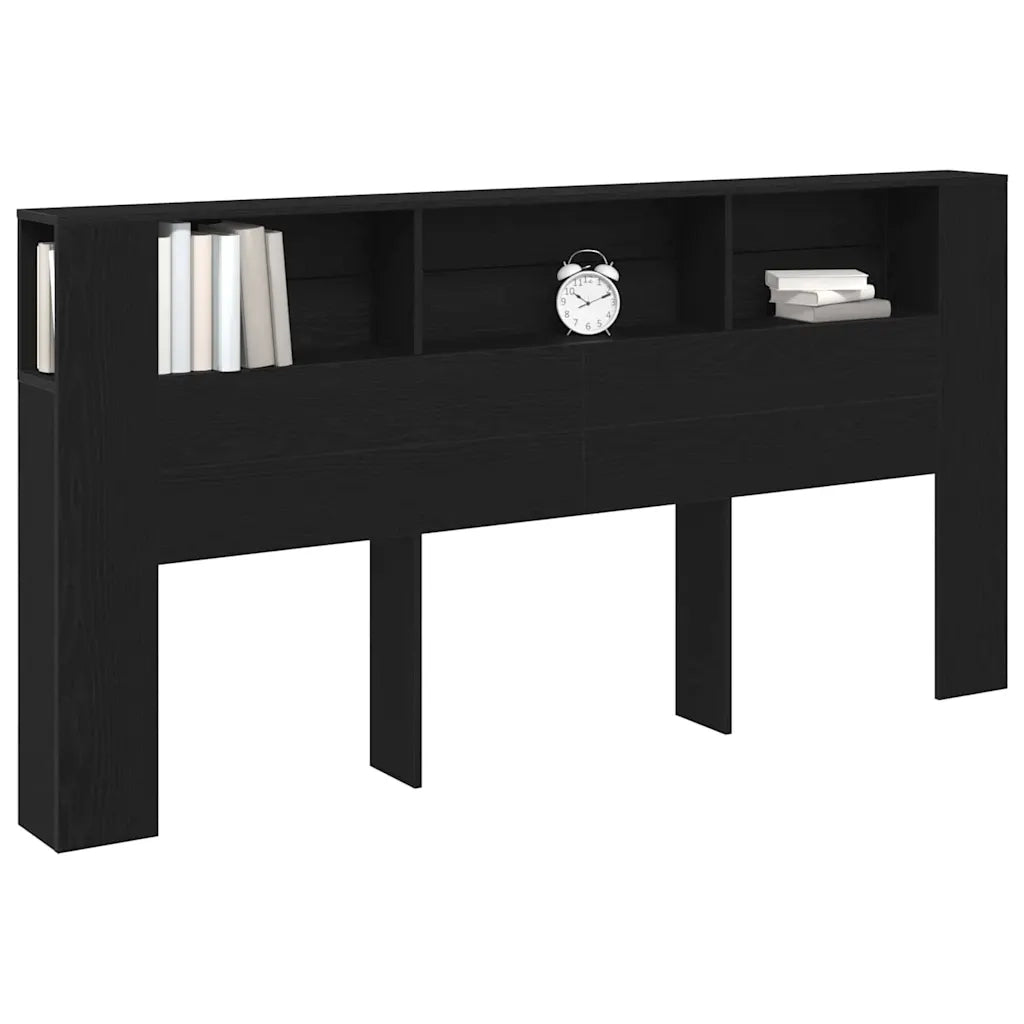 Testata del letto Rovere Nero Legno ingegnerizzato 862760
