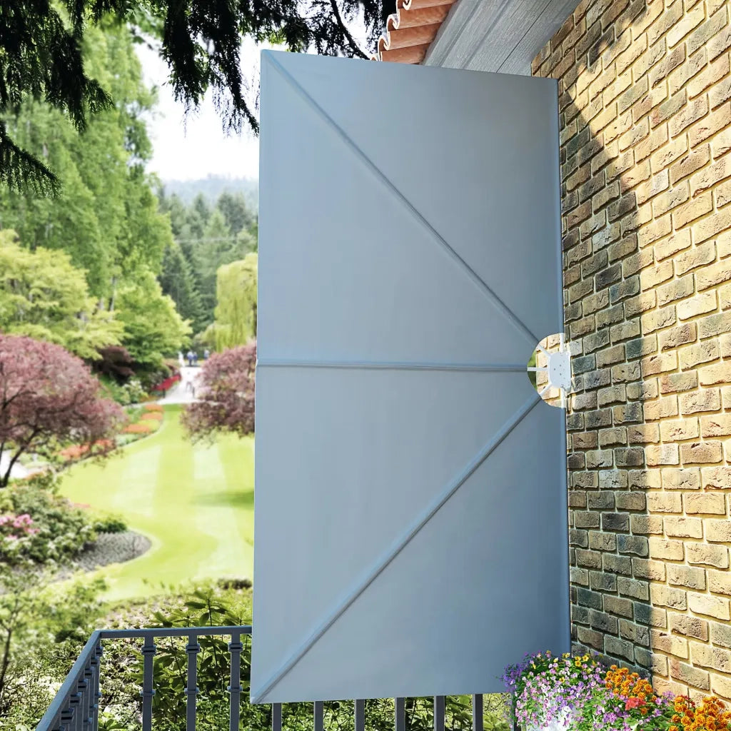 Tenda Laterale per Terrazza Pieghevole Grigio 300x150 cm 44564