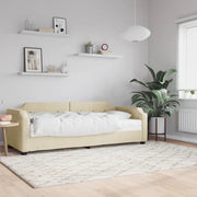 Divano Letto con Materasso Crema 90x200 cm in Tessuto 3197620