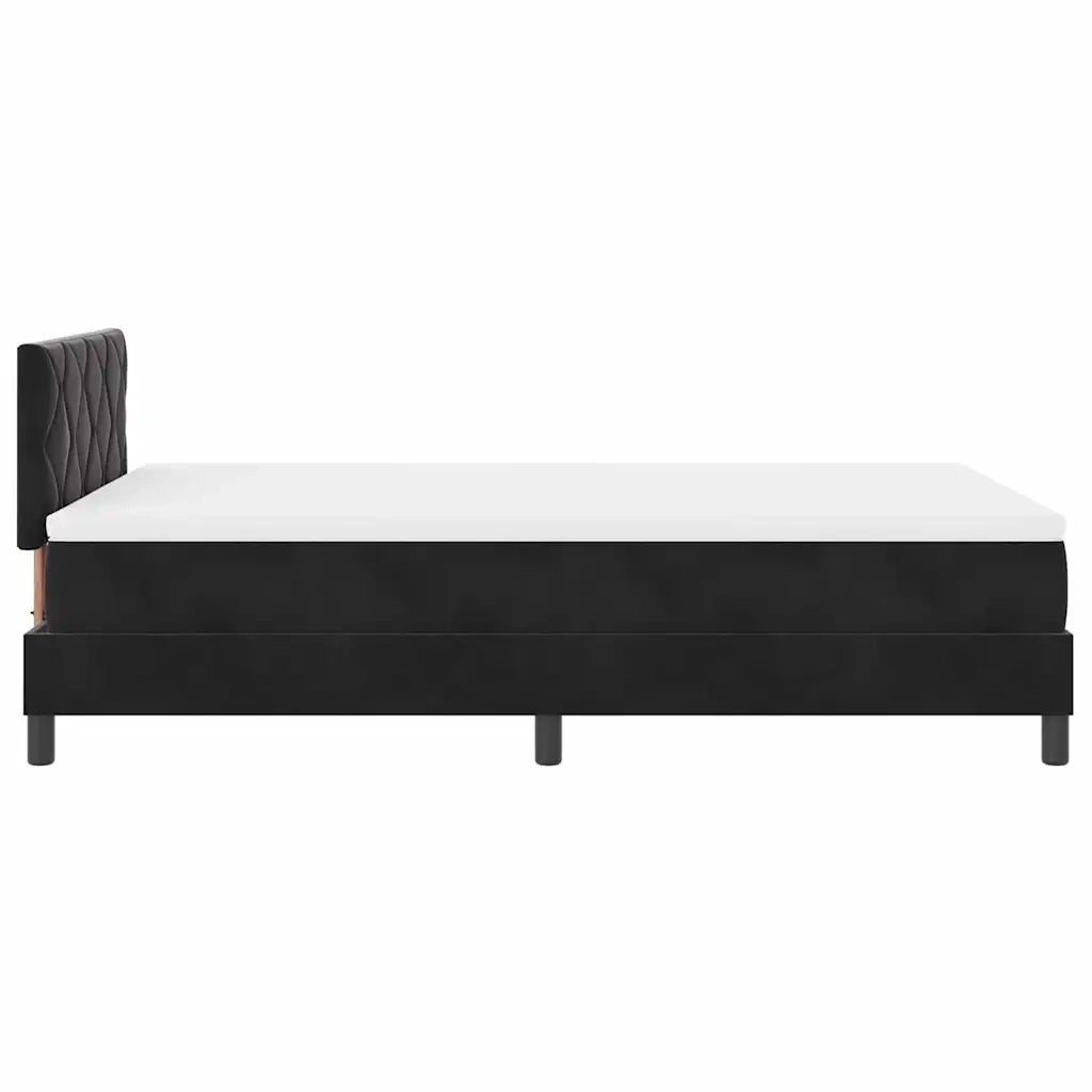 Letto a molle con materasso Nero 120 x 200 cm Velluto 3339232
