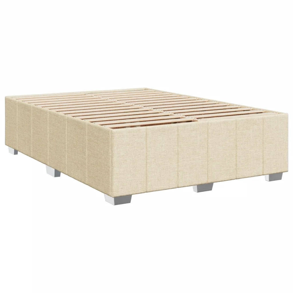 Giroletto a Molle con Materasso Crema 160x200 cm in Tessuto 3287124