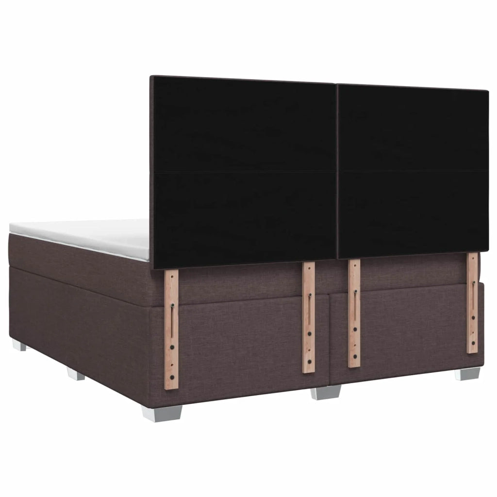 Letto box spring con materasso Marrone Scuro 140 x 190 cm 3453405