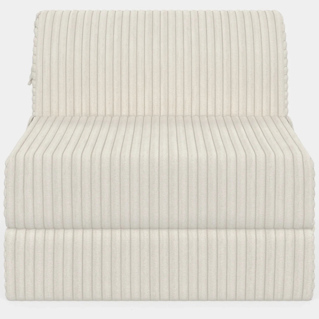 IDMarket - Sedia PALOMA in velluto a coste beige
