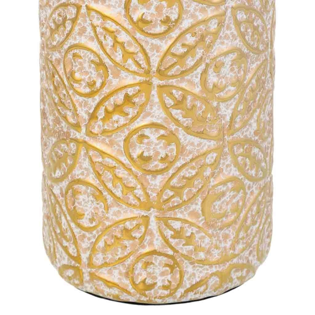 Vaso in ceramica dorata, D12x37h cm
