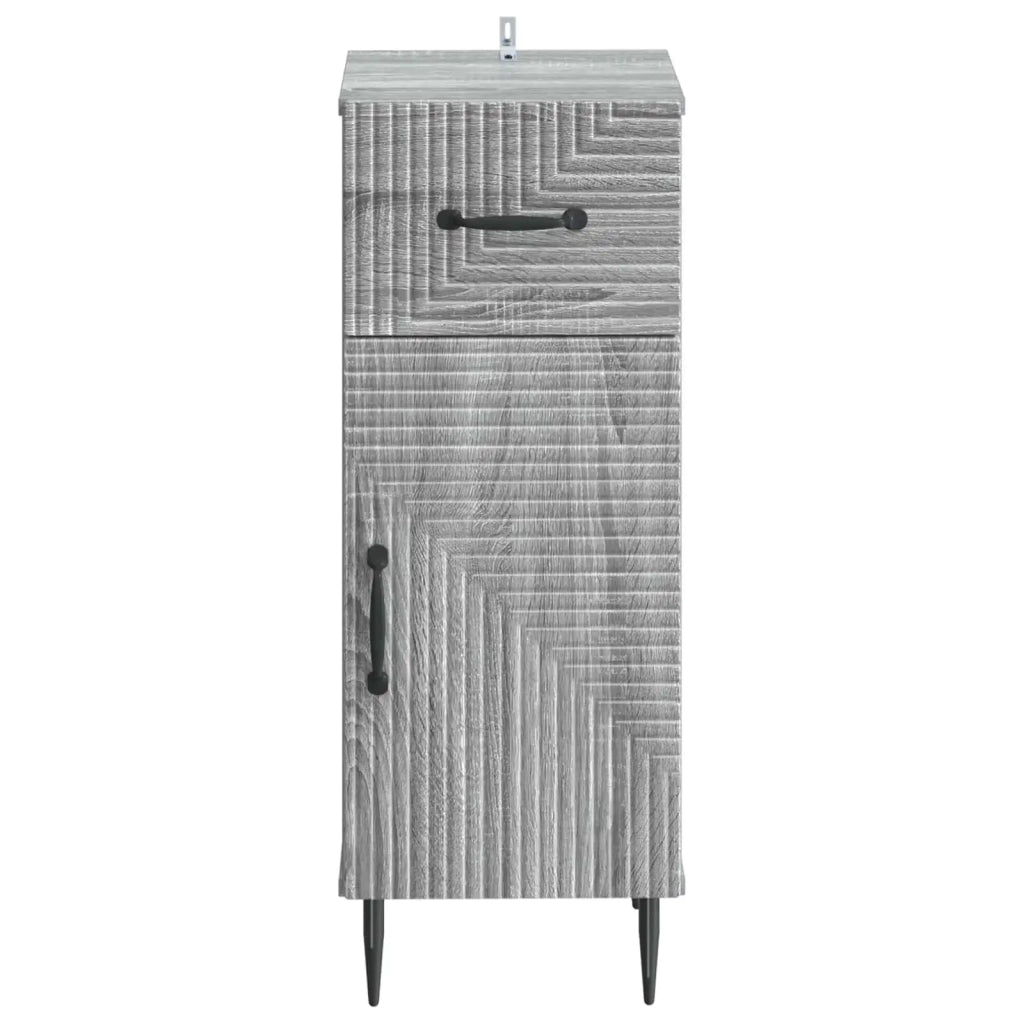 Mobiletto da Bagno HAARLEM Sonoma grigio 30 x 31 x 80 cm 896831