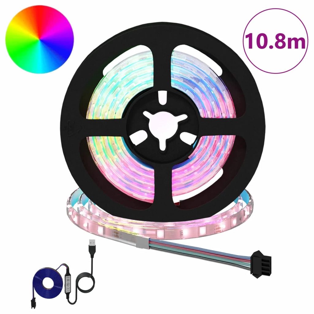 Striscia LED 12 pcs Nero e trasparente 900 mm Rame e plastica 3429103