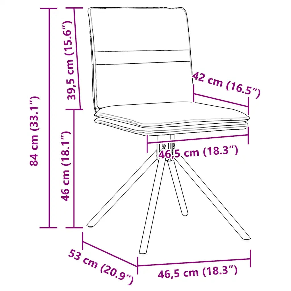 Sedia da Pranzo Marrone in Similpelle Scamosciata 4101278