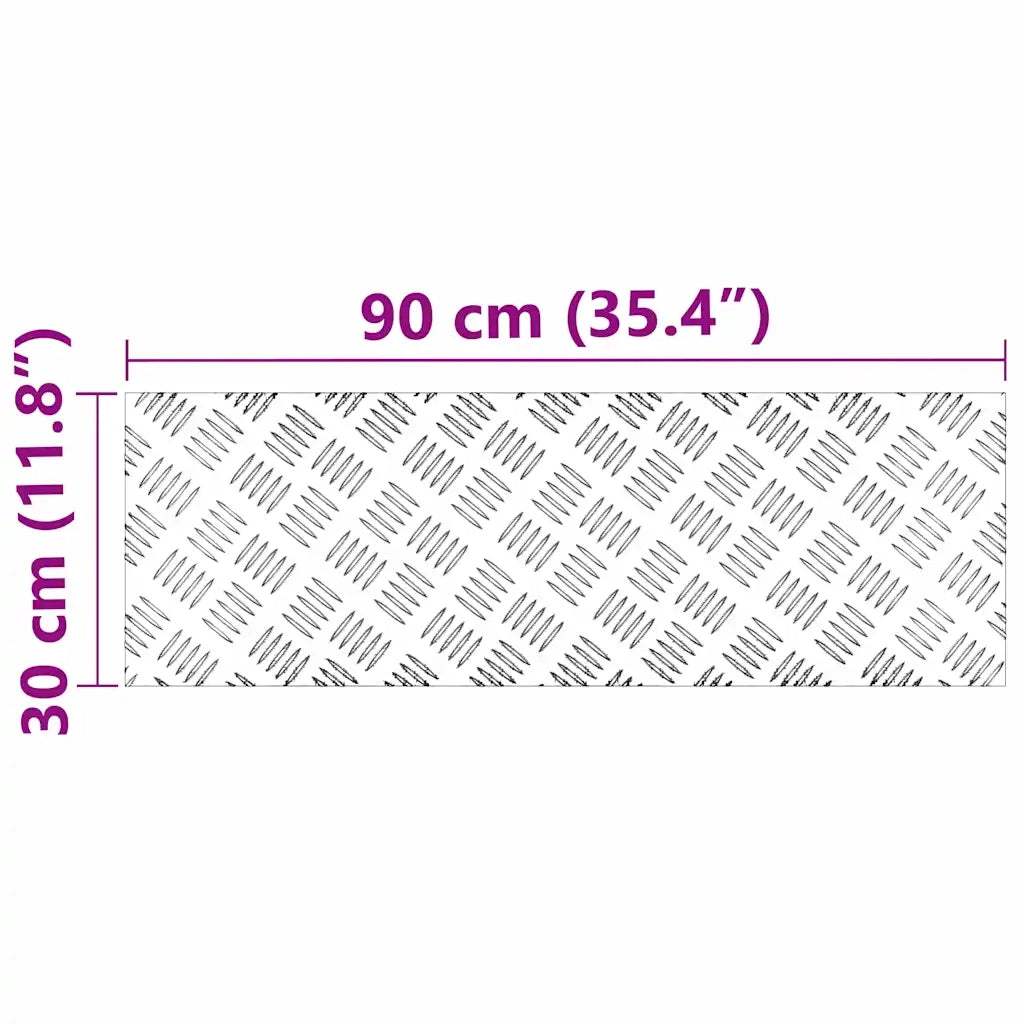Gradini per Scale 4 pcs Argento 90 x 30 cm Alluminio 4104308