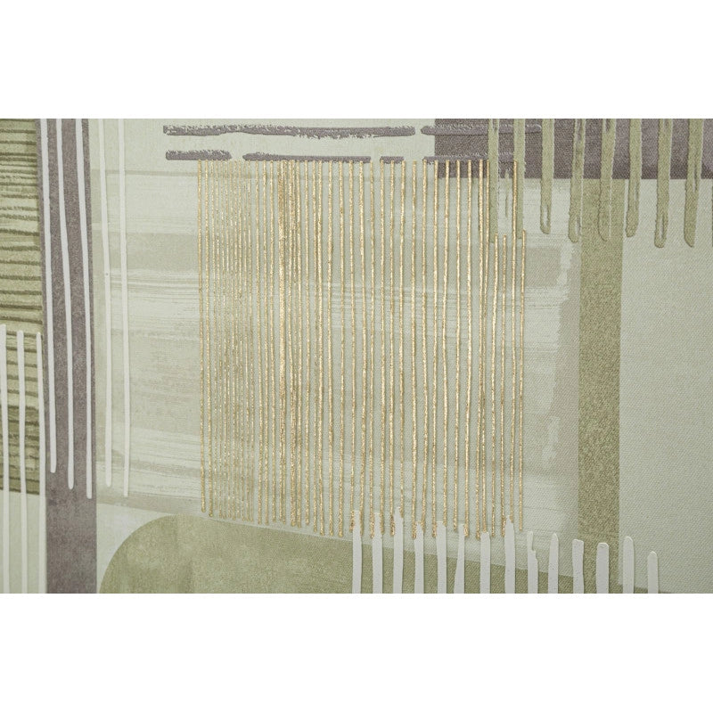 Stampa Dipinta Su Tela Lignes Con Cornice -a- cm 60x3x60