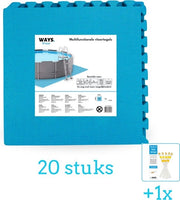 Set di piastrelle per piscina sotterranea - 50x50 cm - 8 piastrelle - Kit di copertura - Piastrelle per pavimento - 20 pezzi