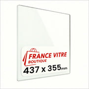 437 x 355 x 4 mm - Vetro per stufa a legna - vetro camino di ricambio - vetro per caminetto resistente al fuoco - France Vitre