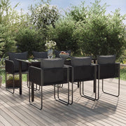 Set da Pranzo da Giardino 7 pz Nero 3156497