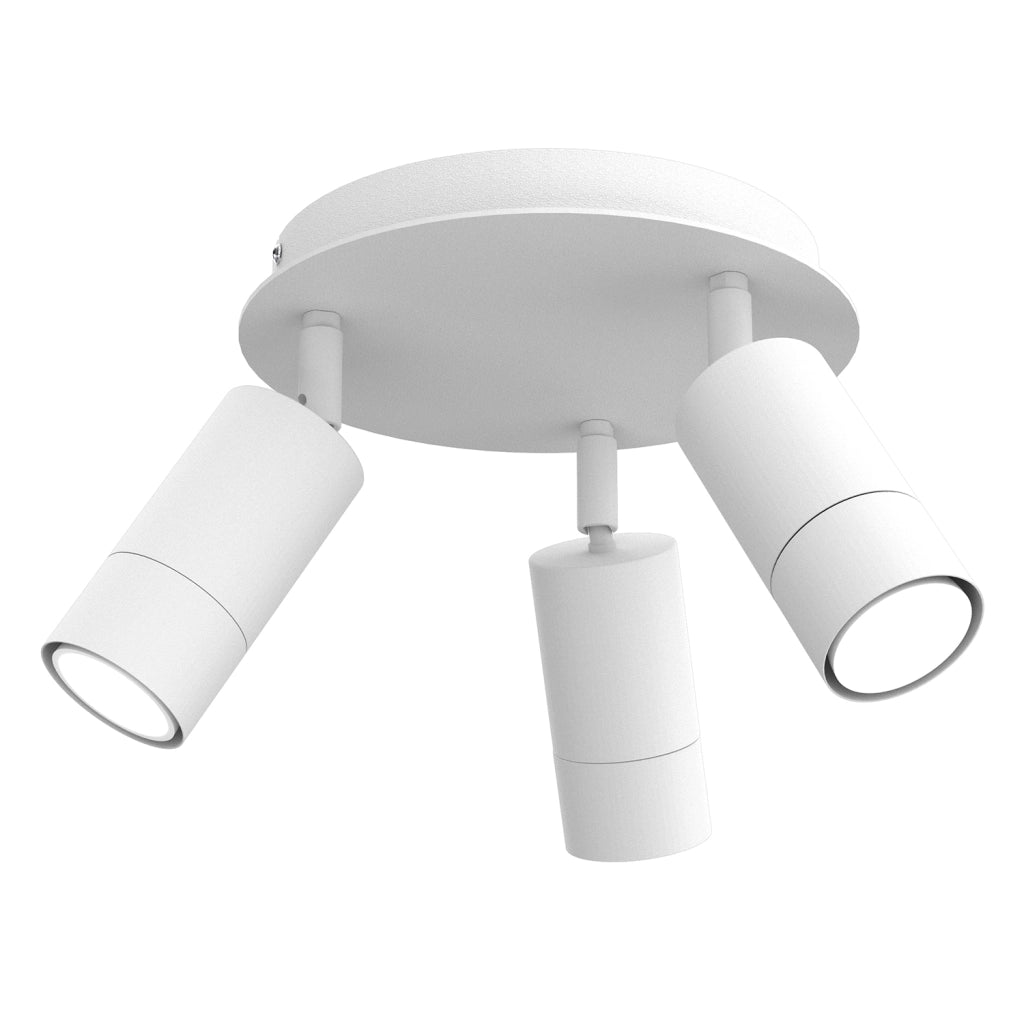 Plafoniera Luminex Link 3 faretti tonda bianca GU10