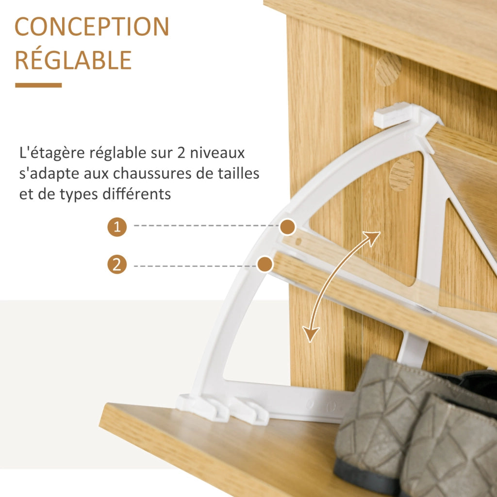 Scarpiera ¨C zephmum ¨C Legno, 2 Ante, Bianco